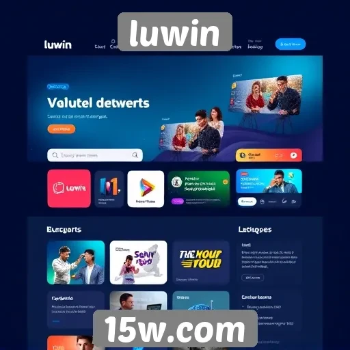 Interface do usuário do site luwin é intuitiva e moderna